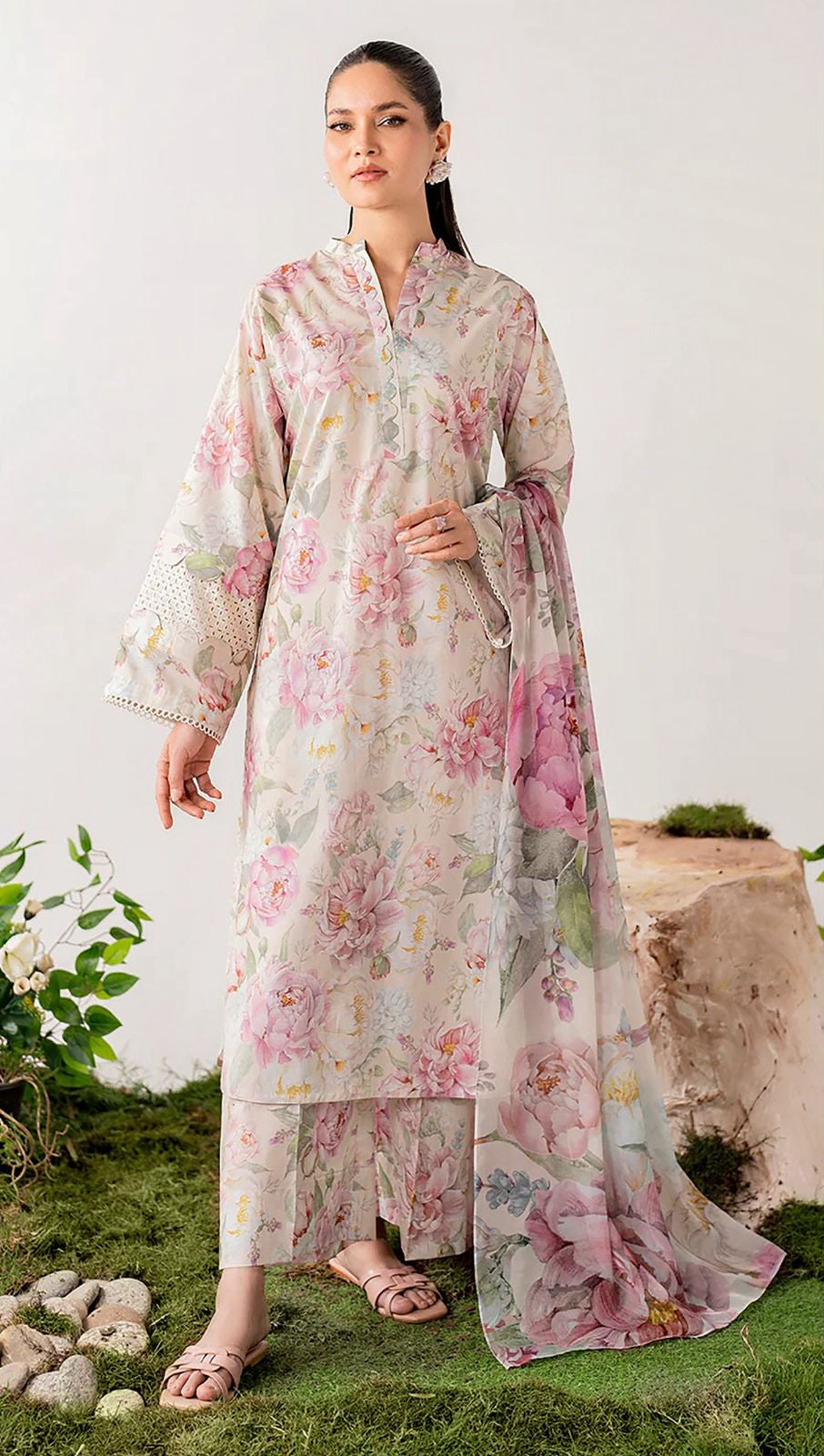 BAROQUE LAWN-3Pc-PRINTED